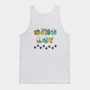 DINO BOY - cute dinosaur shaped letters Tank Top